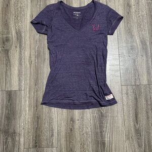 Women's Purple V-Neck Top